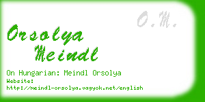 orsolya meindl business card